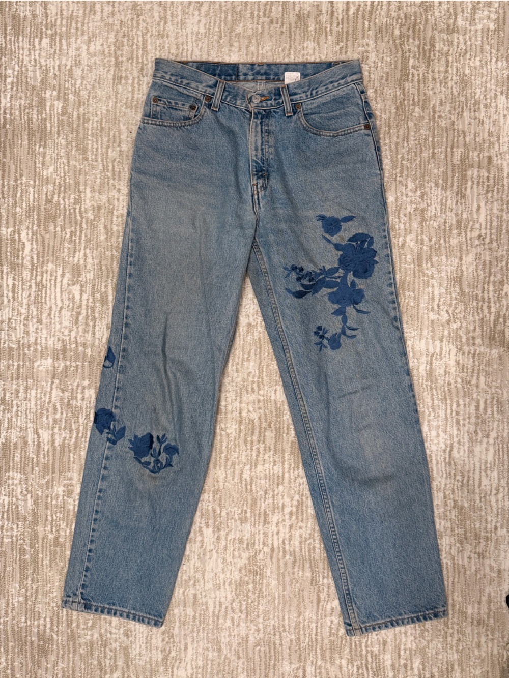 Levi’s Vintage High-Rise Light Blue Floral Embroidered Women’s Jeans